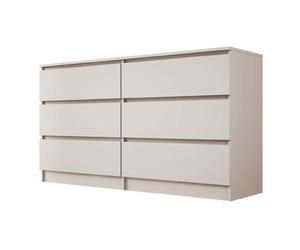 Commode 6 tiroirs, cachemire, 139 x 79 x 39 cm