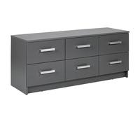 Albert Roller – Commode Reta 122 cm 6 tiroirs gris graphite