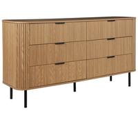 Commode 6 tiroirs en bois clair BRADLEY