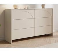 Commode 6 tiroirs ? MDF ? Beige - NALYRA de Maison Céphy