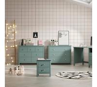 Commode 7 Tiroirs Poignées Interchangeables - Gamme Camille Vert TU