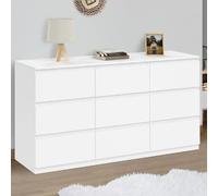 Commode 9 tiroirs blanc