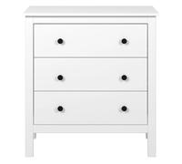 Commode à 6 tiroirs meuble de rangmenet coloris blanc