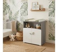 Commode À Langer 2 Portes En Bois - Leaf Gris TU