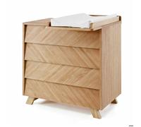 Commode à langer 4 tiroirs Kyoto Bois naturel