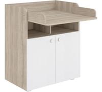 Commode à langer 700 - Commode moderne pour chambre de bébé, 47 x 70 x 86 cm, blanche, modèle Ulme