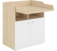 Commode à langer 700 - Commode moderne pour chambre de bébé, dimensions 47 x 70 x 86 cm. Disponible en blanc ou en bois naturel