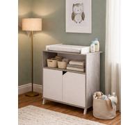 Commode À Langer Bébé En Bois - Scandi Blanc/gris TU