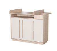 Commode À Langer Évolutive Roba - Elva - 3 Portes À Fermeture Douce 5 Niches - Cachemire - Effet Noyer Multicolore
