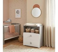 BabyPrice Commode à Langer et 1 Niche en Bois Blanc
