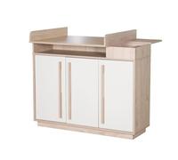 Commode À Langer Évolutive Roba - Elva - 3 Portes À Fermeture Douce 5 Niches - Cachemire - Effet Noyer Multicolore
