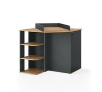 Commode à langer Vicco Kristian Anthracite/Artisan 85x77.3cm avec 3 compartiments fermés, Model 57890
