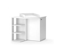 Commode à langer Kristian, 85x77.3cm avec porte et compartiments ouverts, Blanc, Vicco 43712