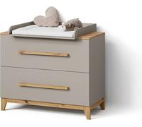 Commode à langer Livinity Mailo Cachemire/Artisan avec 2 tiroirs, Model 59776