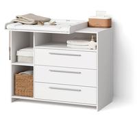 Commode à langer Livinity Nera Blanc avec plan à langer, Model 62485