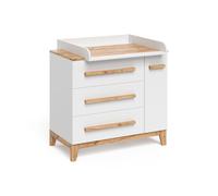 Commode à langer Vitalispa Malia Blanc 98x98cm avec 1 porte & 3 tiroirs, Model 60579