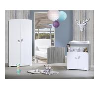 Commode À Langer 2 Portes En Bois - Leaf Gris TU