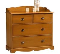Commode à Langer Pin Miel 4 Tiroirs de Style Anglais - Bois Massif - Meuble de Chambre