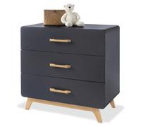 Commode à langer Pinolino anthracite et frêne, 100 x 59 x 103 cm, avec fermeture en douceur