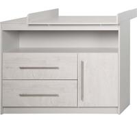 Commode à langer roba avec plan à langer « Maren 2 », 1 tiroir, 1 porte, 1 compartiment, gris clair/blanc