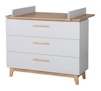 Commode À Langer Évolutive 3 Tiroirs Caro Gris Clair / Chêne Doré TU