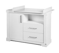 Commode à Langer ROBA Maxi - 2 Tiroirs, 1 Porte, 1 Compartiment Ouvert - Bois Blanc