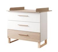 Commode À Langer 'noah' Avec Tiroirs ? Convertible Blanc - Chêne Tristan TU