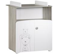 BabyPrice Commode à Langer 2 Portes 97x76x66cm en Bois Blanc