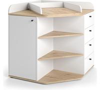 Commode à langer Vicco Aria Blanc 85x90cm avec étagères et tiroirs, Model 59339