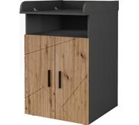 Commode à langer Vicco Irma Anthracite/Chêne de force doré 60x97cm avec plan à langer, Model 54784