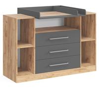 Commode à langer Vicco Olina Chêne doré/Anthracite 138.3x93cm, Model 62873