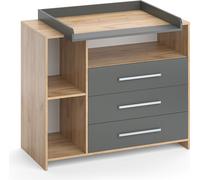 Commode à langer Vicco Oskar Anthracite/Sonoma 113x100cm, Model 36683