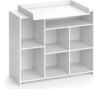 Commode à langer Vicco Oskar Blanc 113x100cm avec 4 boîtes pliantes, Model 38114
