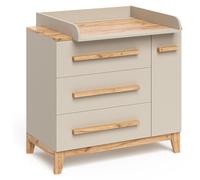 Commode à langer Vitalispa Malia Cachemire 98x98cm avec 1 porte & 3 tiroirs, Model 60581