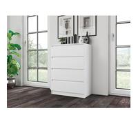 Commode à quatre tiroirs - MALWA - 70 cm - blanc