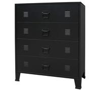Commode à tiroirs Métal Style Industriel 78 x 40 x 93 cm Noir - VidaXL
