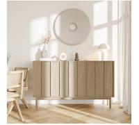 Commode à trois portes - NEKSTO - 150 cm - couleur de bois chêne huilé