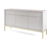 Selsey Commode, Engineered Wood, Gris, 154 cm Longueur