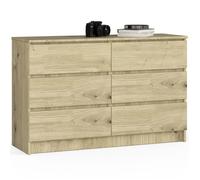 Akord Commode 6 tiroirs - Chêne