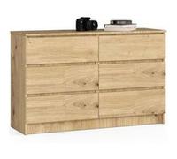 Akord Commode 6 tiroirs - Chêne