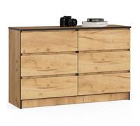 Akord Commode 6 tiroirs - Chêne
