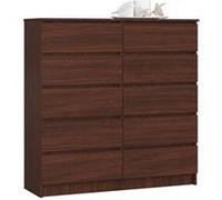 Commode AKORD K120 Wengé 120 cm 10 tiroirs façade Wengé 120x40x121 cm Wengé G