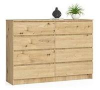 Akord Commode 8 tiroirs - Chêne