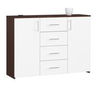 Akord Commode 4 tiroirs - wengé/blanc