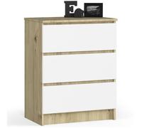 Akord Commode 3 tiroirs - Blanc
