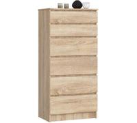 Commode AKORD K60 Chêne Sonoma 60 cm 6 tiroirs façade Chêne Sonoma 60x40x130 cm