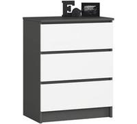 Akord Commode 3 tiroirs - Graphite