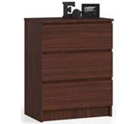 Commode AKORD K60 Wengé 60 cm 3 tiroirs façade Wengé 60x40x77 cm Wengé G