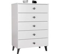 Akord Commode Mobi 5 tiroirs - Blanc