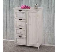 Commode / armoire, 82x55x30cm, shabby chic, vintage blanc